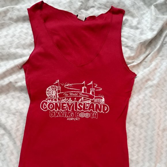 Vintage Womens 100%Cotton Fun Tank by Airport - Picture 2 of 8